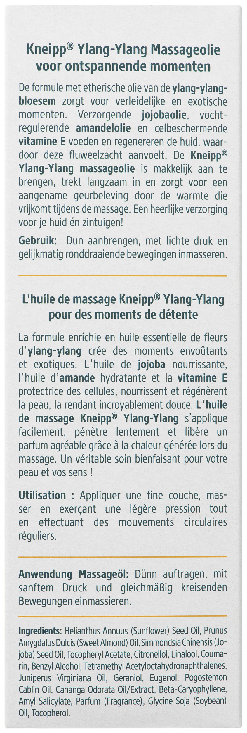Kneipp Massageolie ylang ylang 100 ml