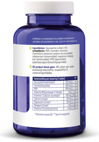 Vitakruid Atrimove® Glucosamine Chondroïtine MSM Complex 90 tabletten