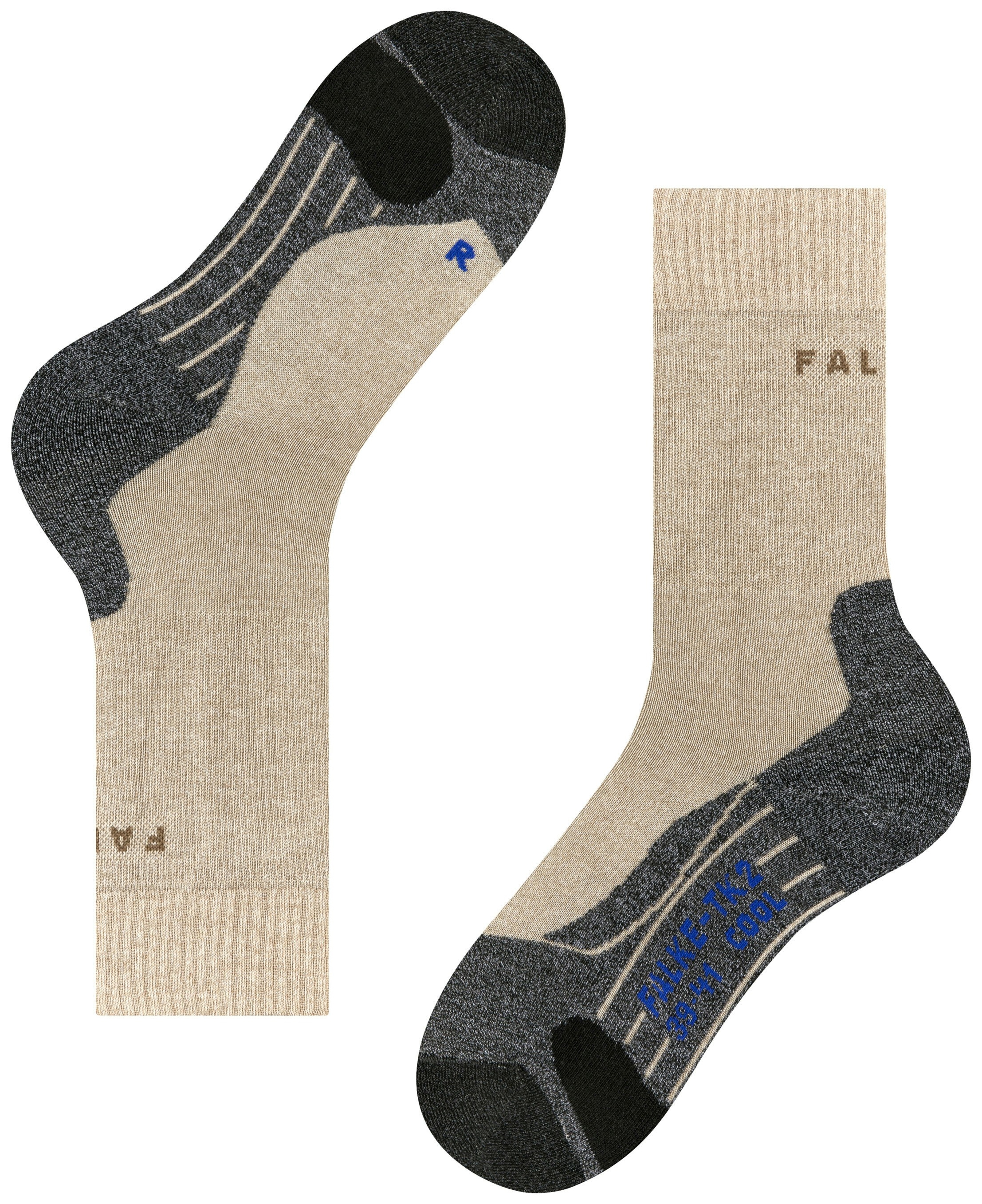 FALKE Heren TK2 Explore Cool Wandelsokken Natural Melange