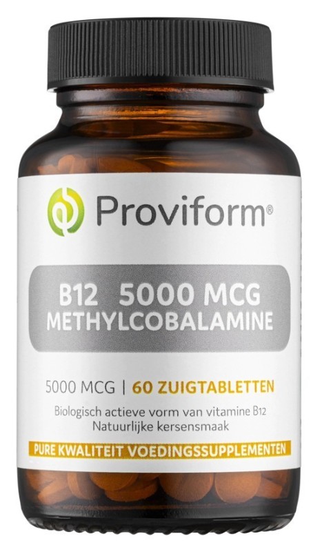 B12 5000mcg Methylcobalamine Zuigtabletten 60 Zuigtabletten