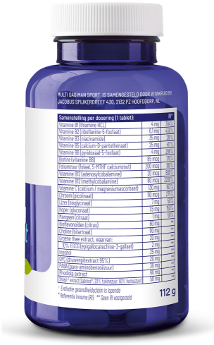 Vitakruid Multi Dag Man Sport 90 Tabletten