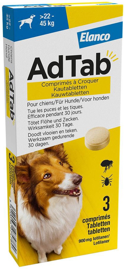 AdTab Hond Kauwtablet >22-45kg 3 tabletten