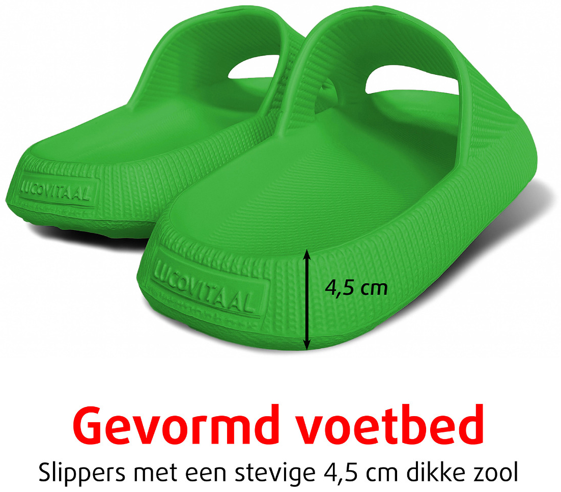 Lucovitaal Orthopedische Badslipper 35-36 Groen 1 Paar