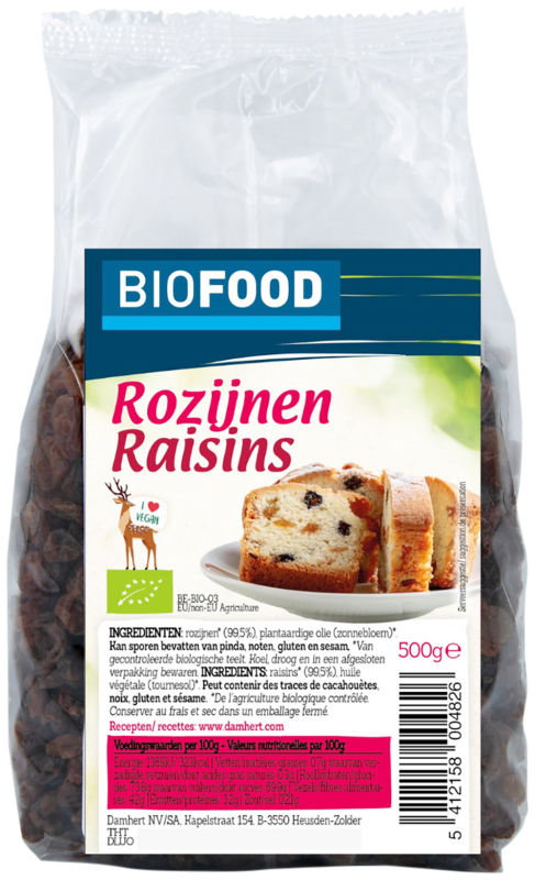 Rozijnen Bio 500 Gram