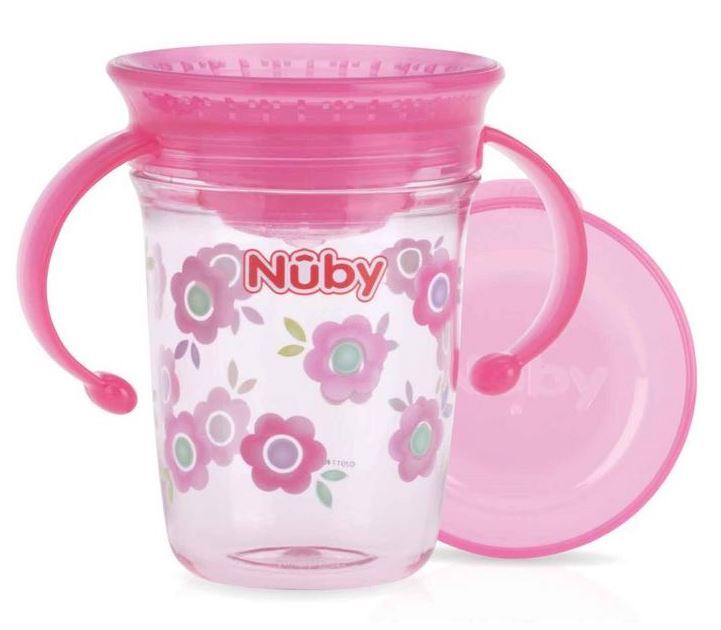 Nûby Drinkbeker Wonder Cup Roze Met Handvaten 1st