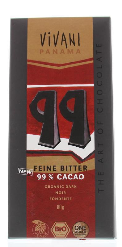 Vivani Chocolade dark 99% 10 x 80g