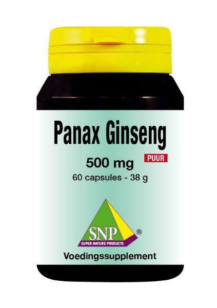 Panax Ginseng 500 MG Puur 60 Capsules