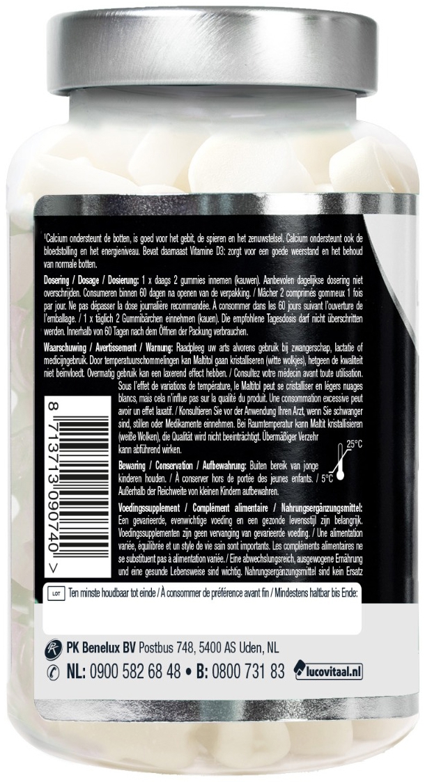 Lucovitaal Calcium D3 Gummies 60 tabletten