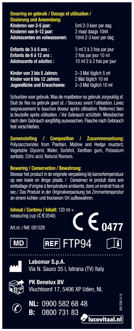 Lucovitaal Hoest Siroop 3 In 1 120 ML