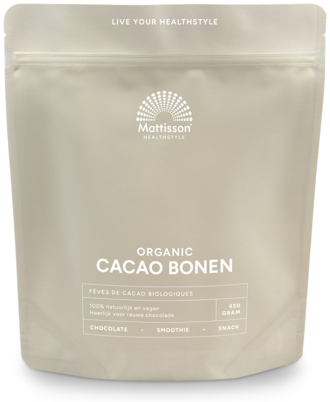 Mattisson Biologische Rauwe Cacao Bonen 450 Gram