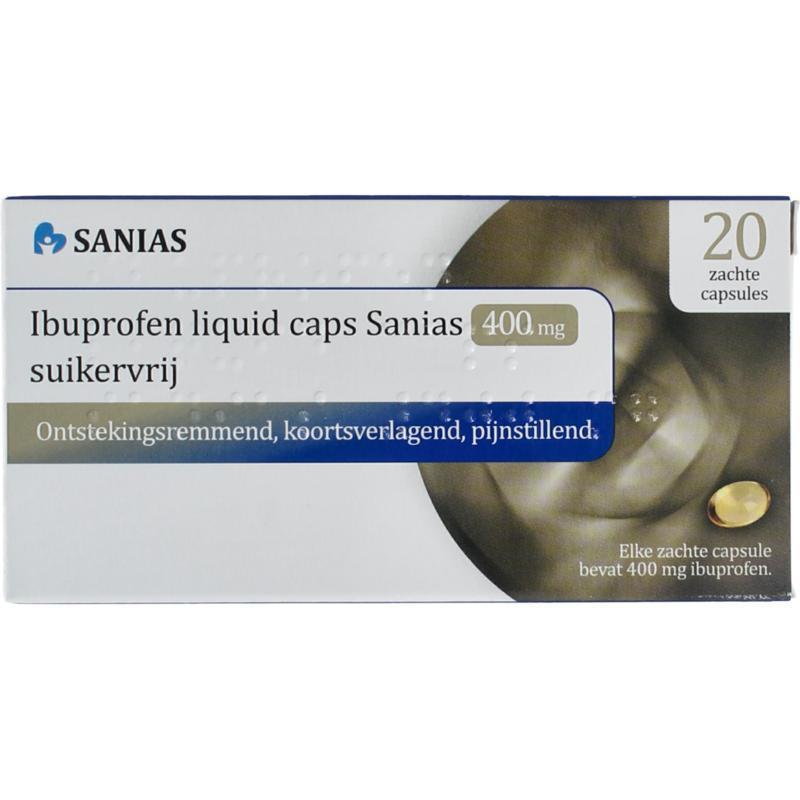 Ibuprofen liquid 400mg suikervrij 20st