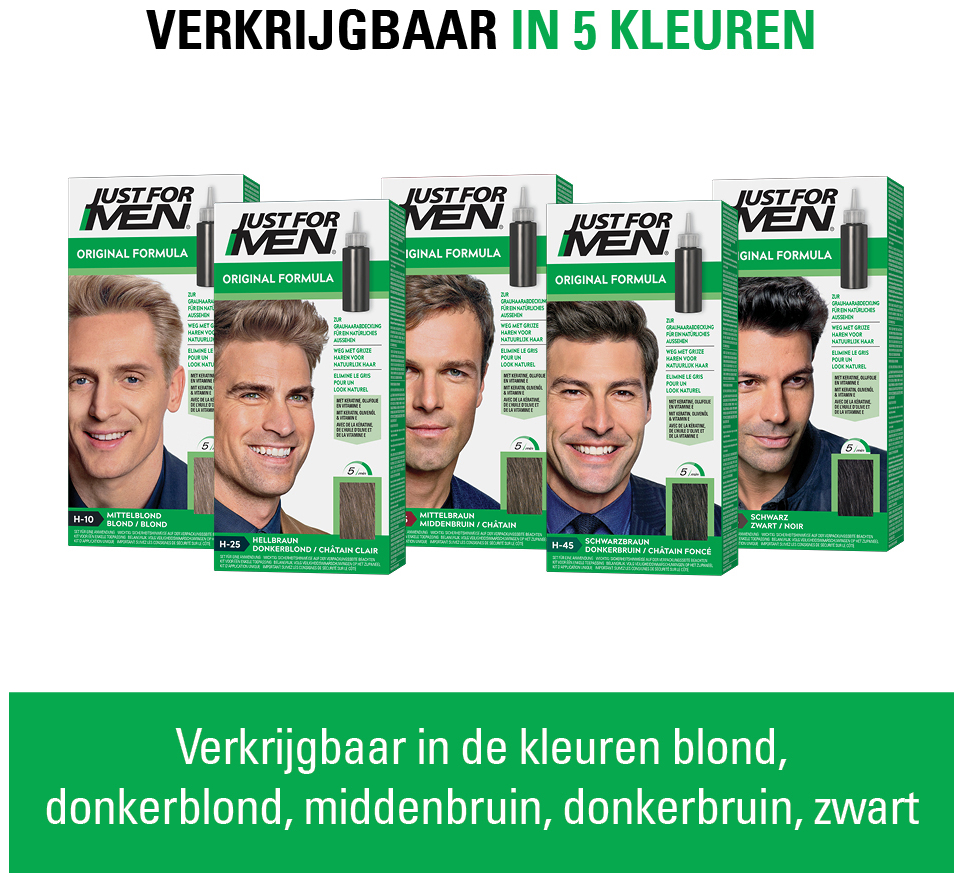 Just For Men Haarkleuring Zwart H55 1 Set