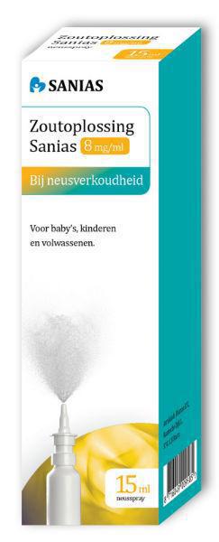 Zoutoplossing neusspray 8 mg/ml 15ml