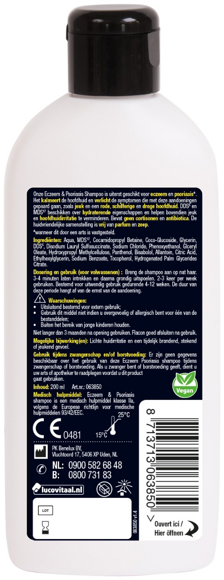 Lucovitaal Eczeem & Psoriasis Shampoo 200ml