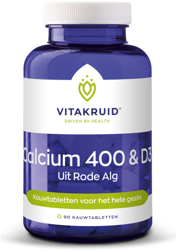 Vitakruid Calcium 400 & D3 uit Rode Alg 90 Kauwtabletten