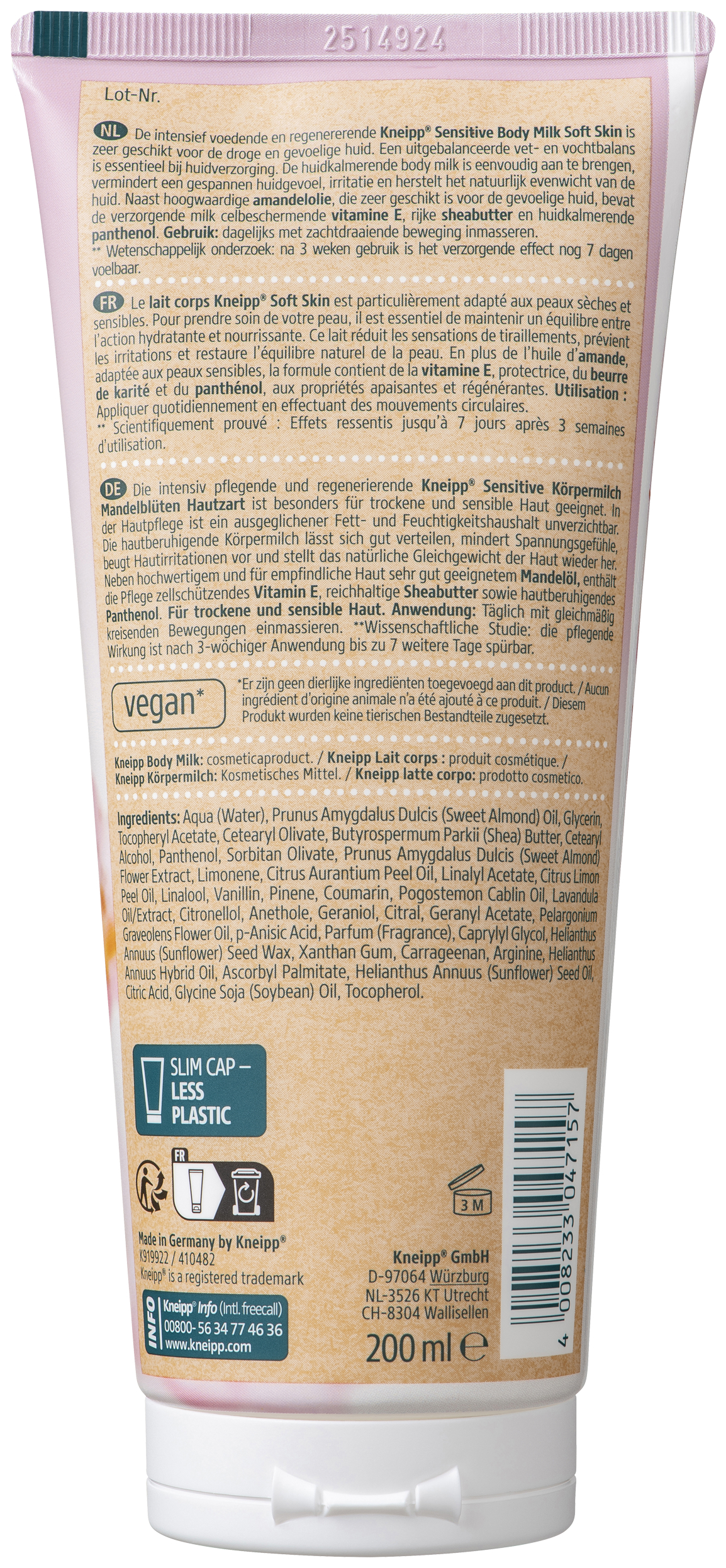 Kneipp Sensitive Body Milk Amandelolie 200ml