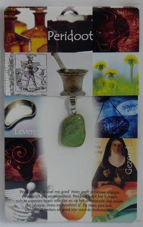 Hanger gezondheidssteen peridoot 1kaart