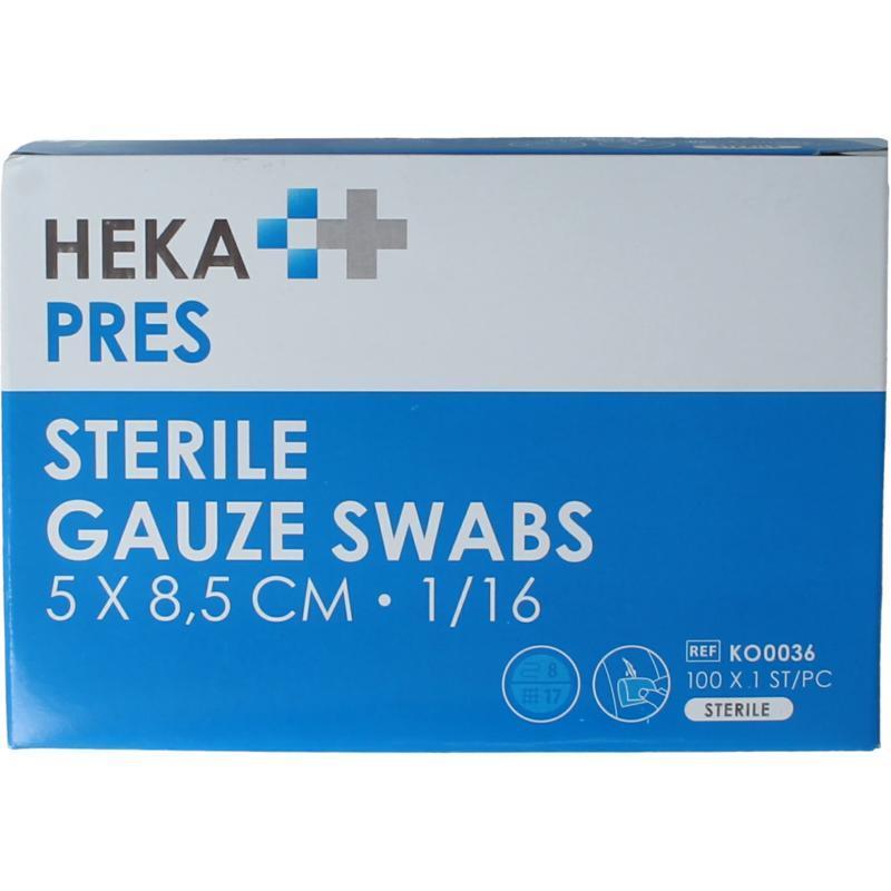 Hydrofiel gaaskompres 5x8.5cm 100st