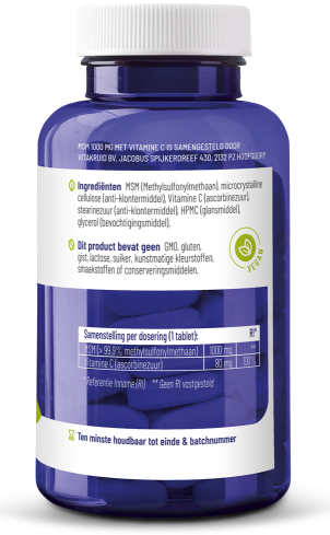 Vitakruid MSM 1000mg + Vitamine C 120 tabletten