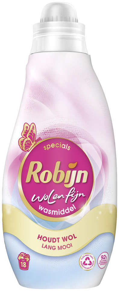 Robijn Vloeibaar Wasmiddel Wol & Fijn 18 Wasbeurten 720 ml