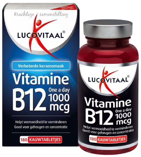 Vitamine B12 1000mcg 180 kauwtabletten