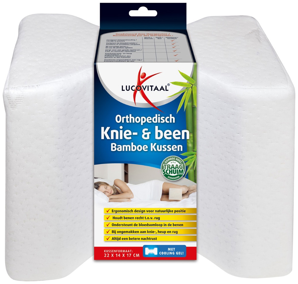 Lucovitaal Bamboe Knie & Been Kussen 1st