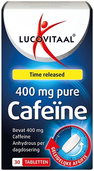 Lucovitaal 400 mg Pure Cafeïne 30 tabletten