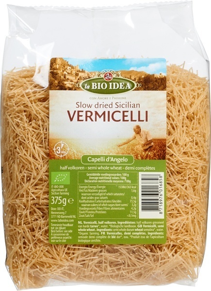 Vermicelli Half Volkoren Bio 375 Gram