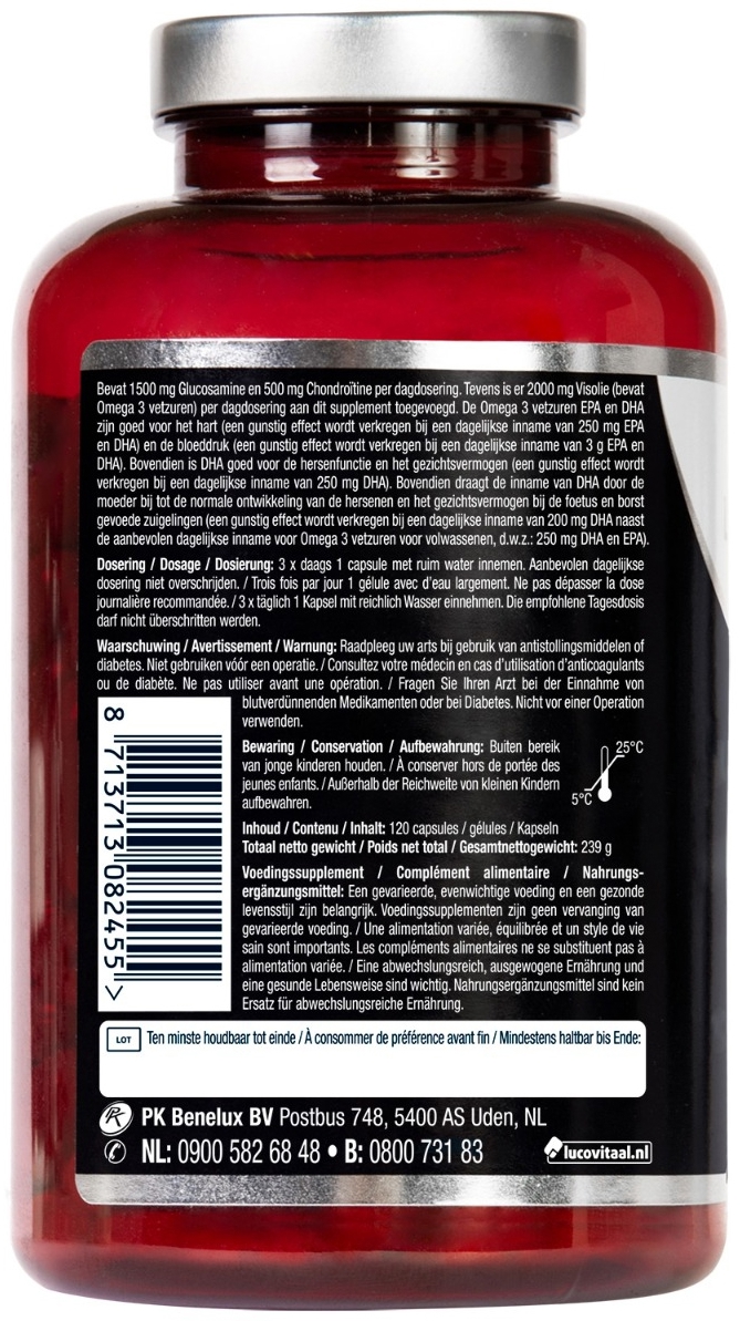 Lucovitaal Glucosamine Chondroïtine Visolie 120 Capsules