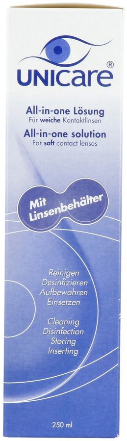 Unicare Alles-in-een Vloeistof Voor Zachte Contactlenzen 250 ml