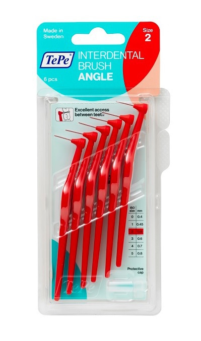 Tandenragers Interdentaal Angle Rood 6 stuks