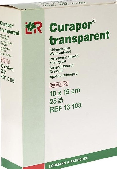 Curapor Transparent Wondverband 10x15cm 25st