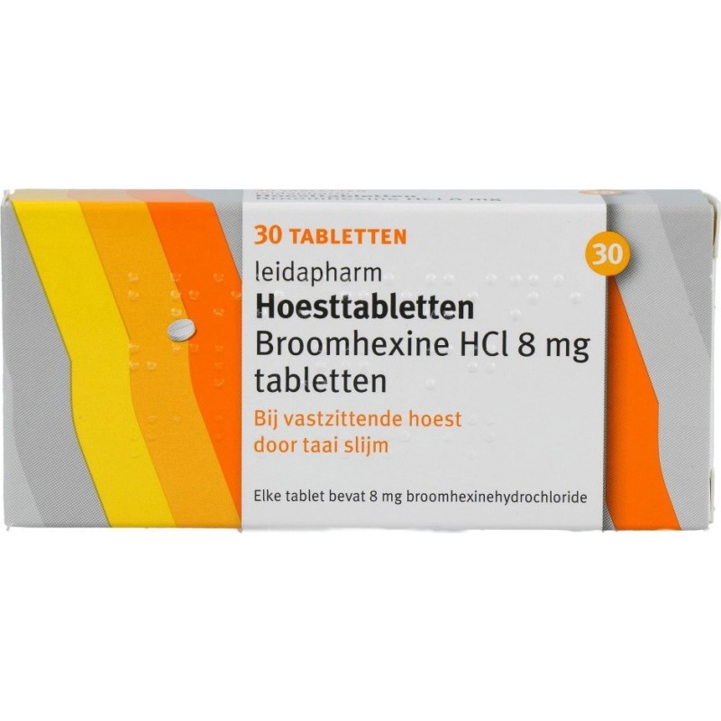 Hoesttabletten Broomhexine HCI 8 mg 30 Tabletten