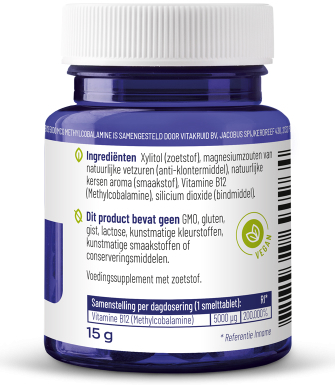 Vitakruid B12 5000 mcg Actief Methylcobalamine Vitamine 60 tabletten
