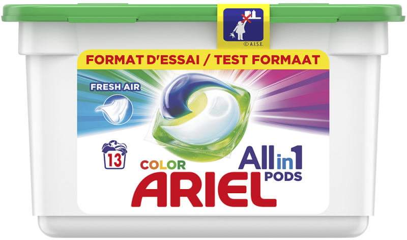 All-in-1 Pods Wasmiddelcapsules Fresh Air Color 13 stuks