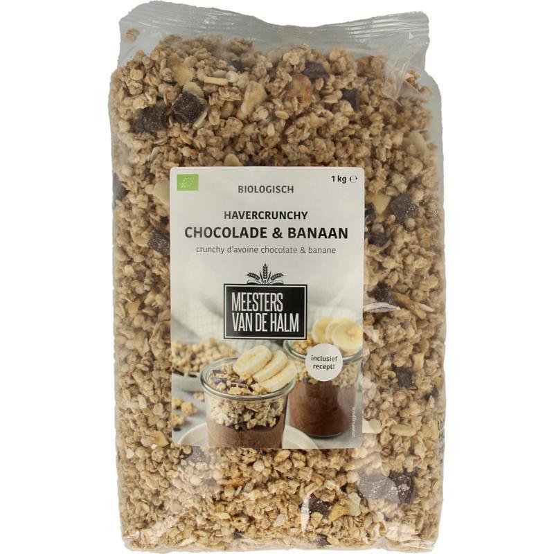 Havergranola crunchy chocolade/banaan bio 1000G