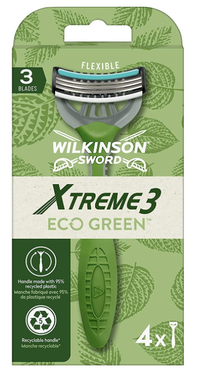 Extreme3 Eco Green Sensitive Wegwerpscheermesjes 4 Stuks