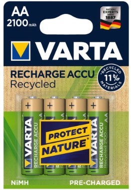 Recharge Accu Recycled Aa 2100mah Blister 4Â 4 Stuks