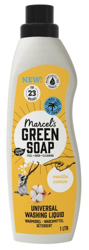 Marcels Green Soap Wasmiddel universeel vanille & katoen 1000ML