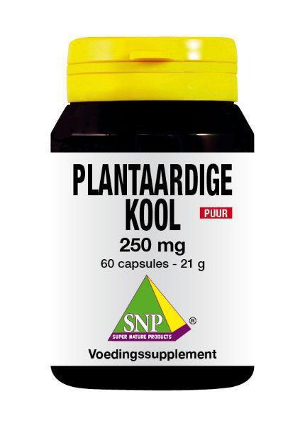 Plantaardige kool 250 mg puur 60 Capsules