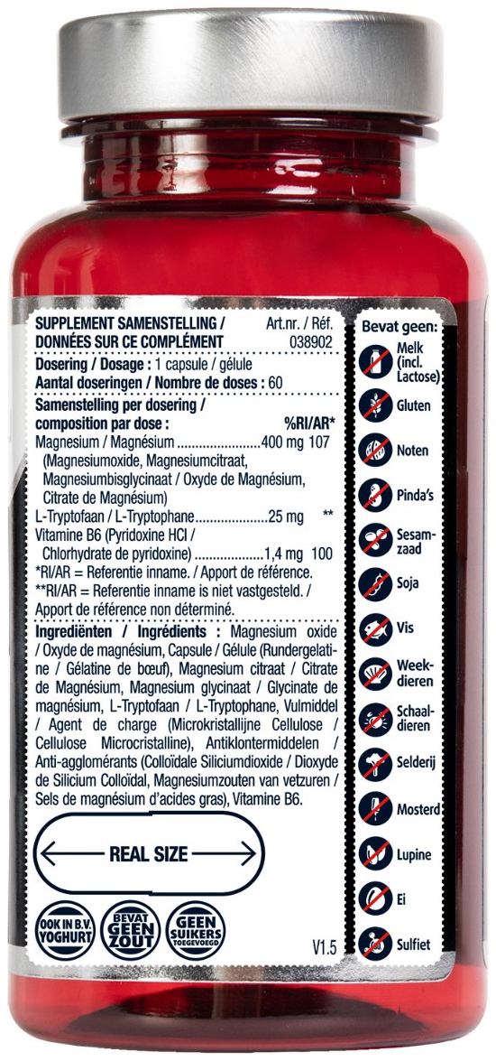 Lucovitaal Magnesium 400mg L-Tryptofaan 60 capsules