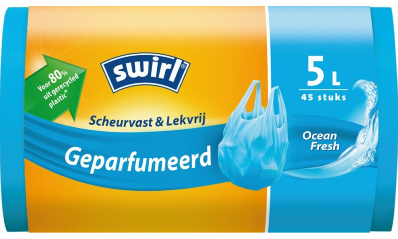 Swirl Afvalzakken Ocean Fresh 5 Liter 45 stuks