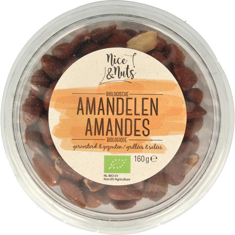 Amandelen bruin gezouten geroosterd bio 160g