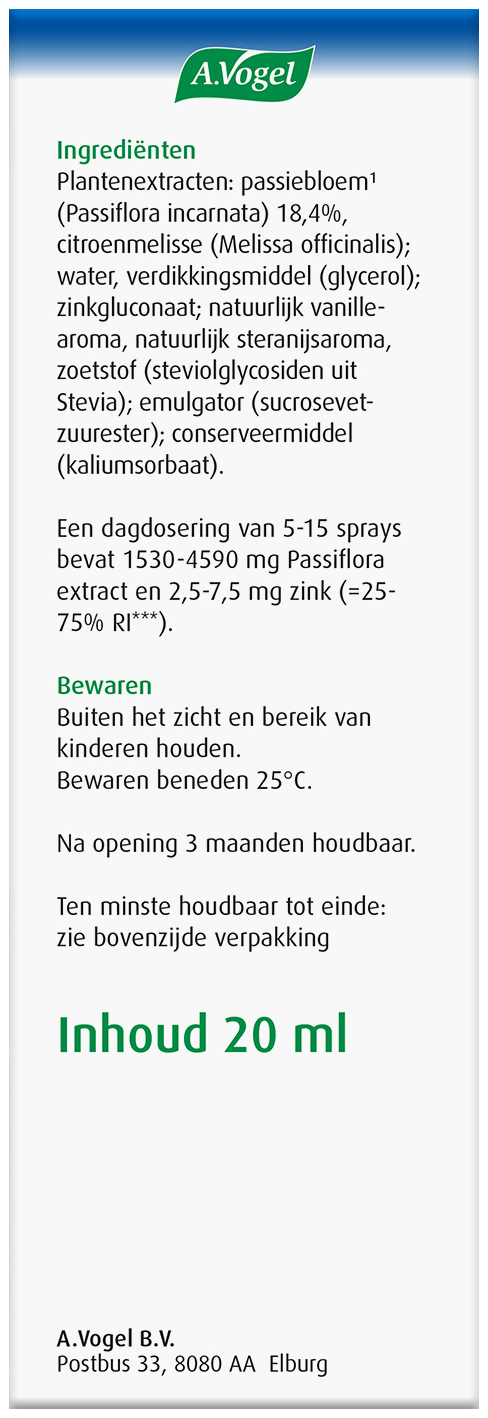A.Vogel Passiflora Rustgevende Spray 20ml