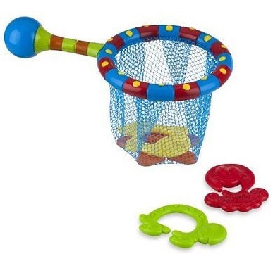 Badspeeltje net met 4 speeltjes 1 stuk