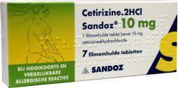 Cetirizine 10mg Hooikoorts Tabletten 7 stuks