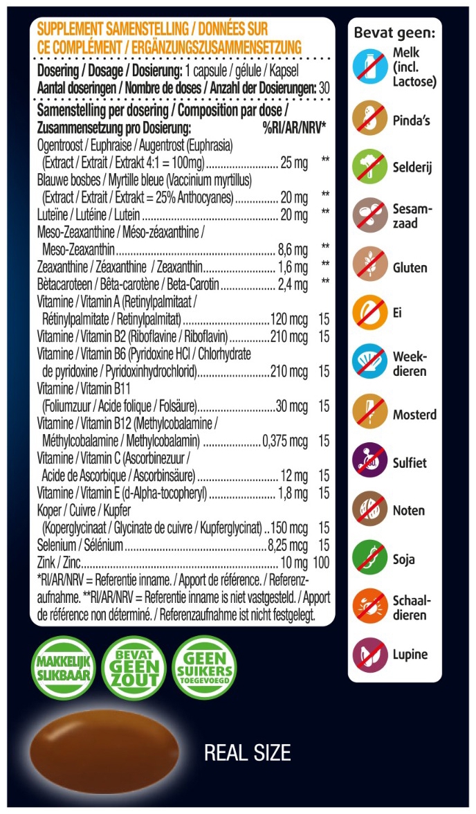 Lucovitaal Ogen Dag & Nacht Scherp Zicht 30 capsules