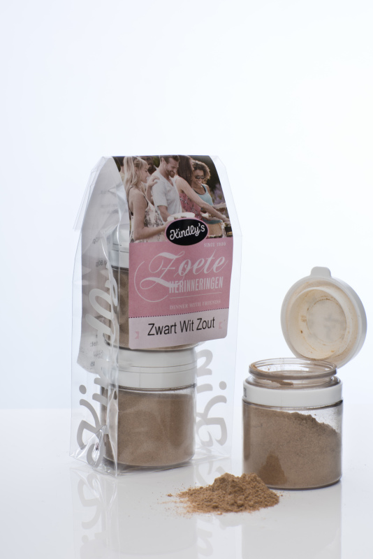 Zwart Wit Potjes Zout 2x30g