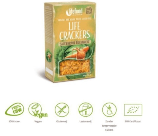 Life Crackers Zuurkool Boekweit 90 Gram