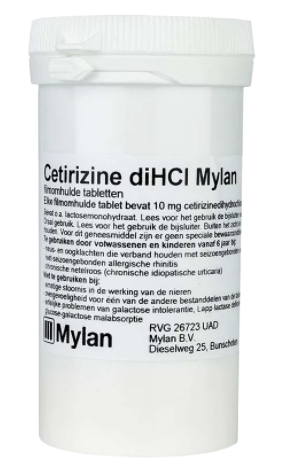 Cetirizine diHCl Mylan 10mg 250tb
